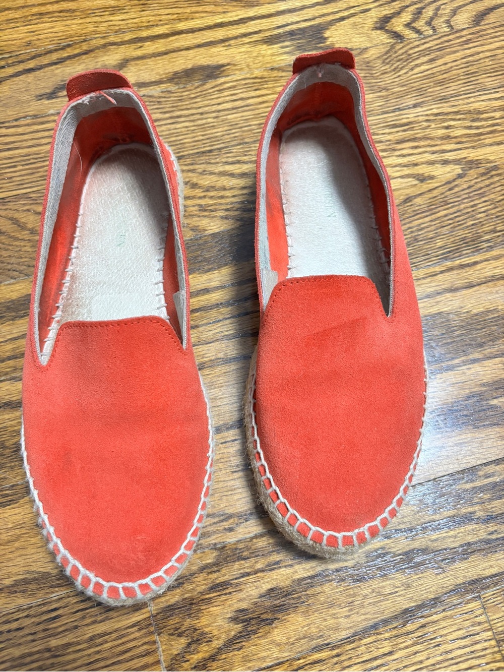 Ilse Jacobsen Red Suede Espadrille Flats Size 38